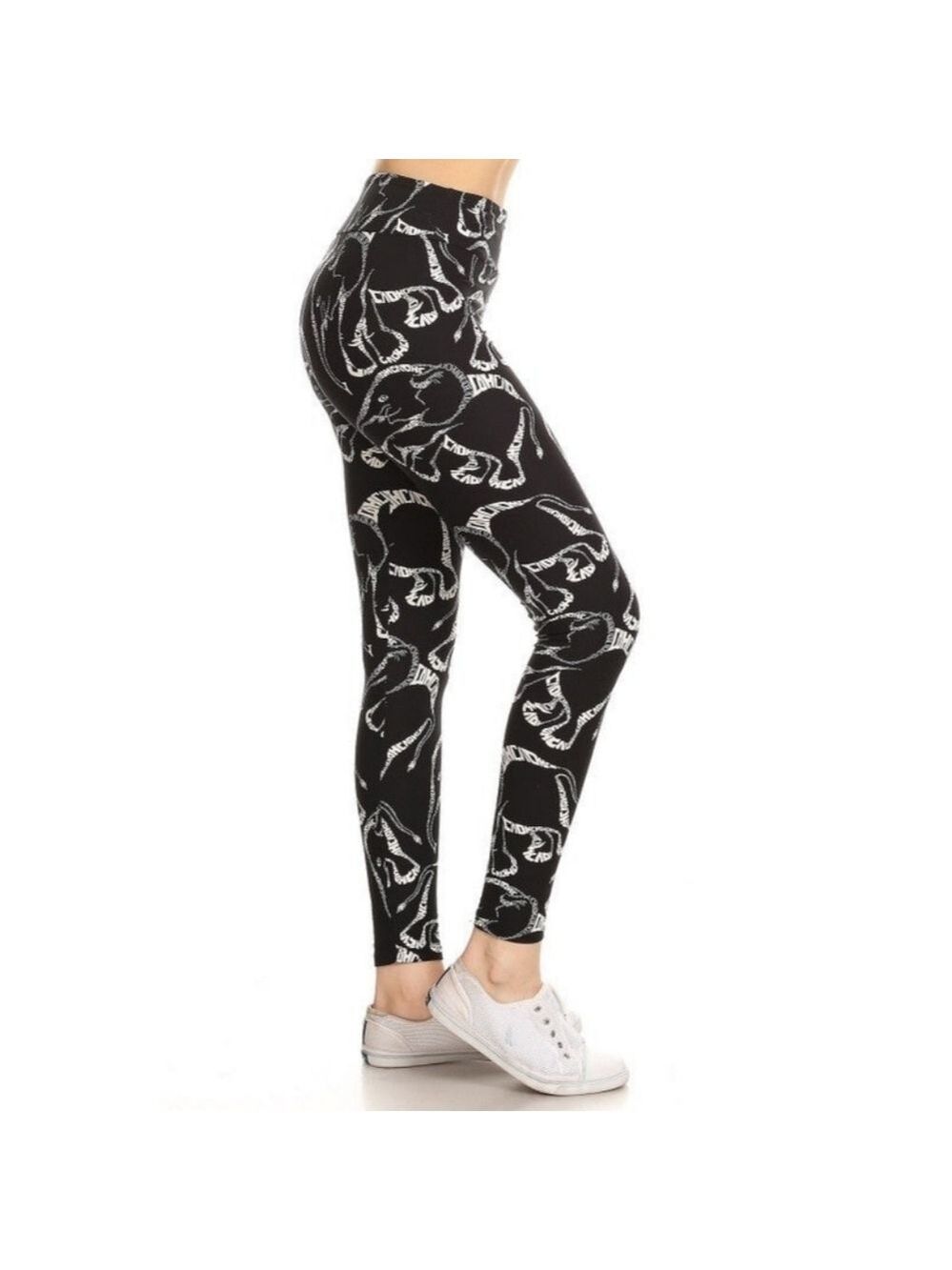 LEGGINGS DEPOT Elephant Animal Print Yoga Top Full Length Leggings Size 10 NWT